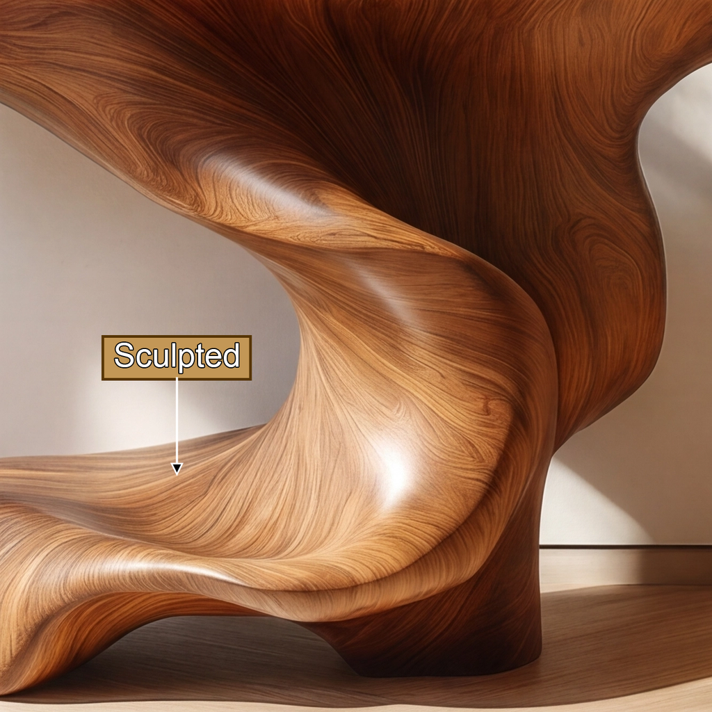 Orlithen Sculpted Solid Wood Console Table