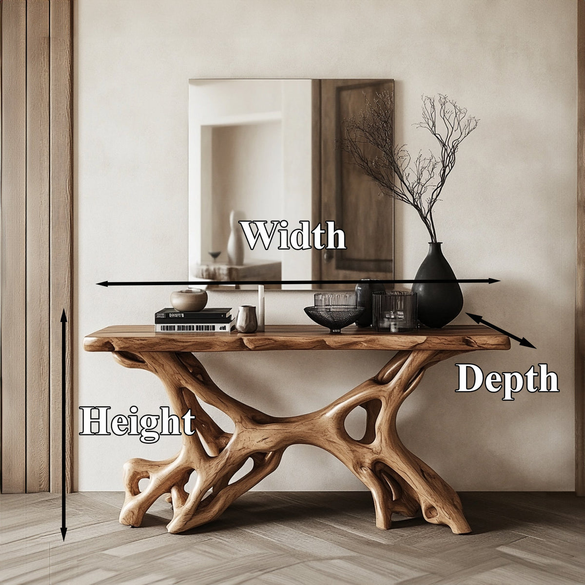 Rustic Console Table Handcrafted